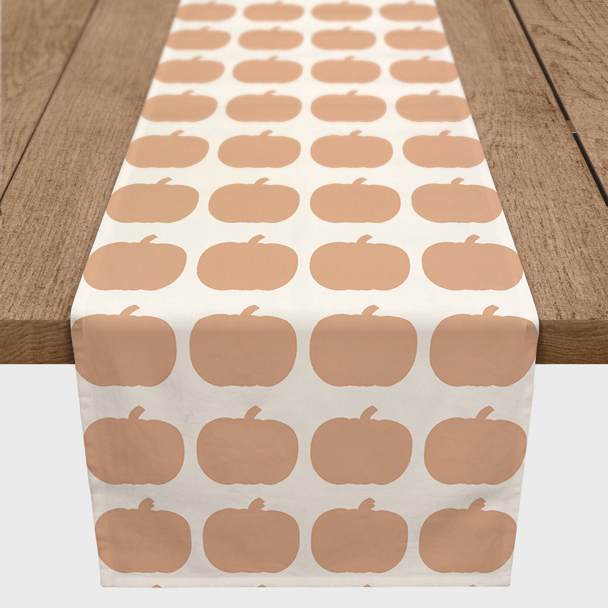 72" Pumpkin Earth Tones Poly Twill Table Runner